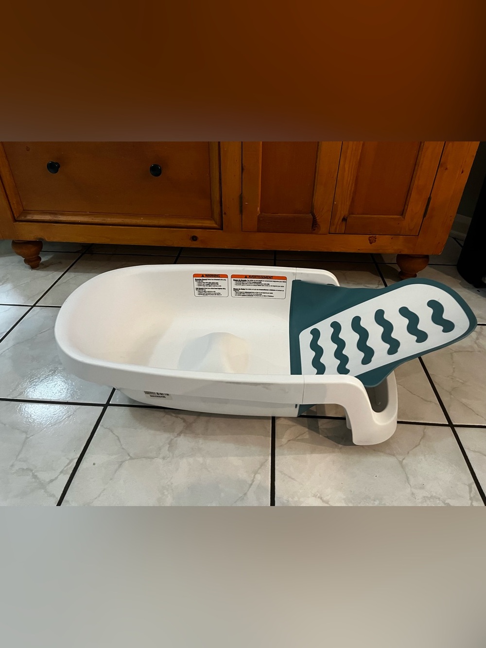 Kids 4-1 Bath Tub with Teal Support Seat